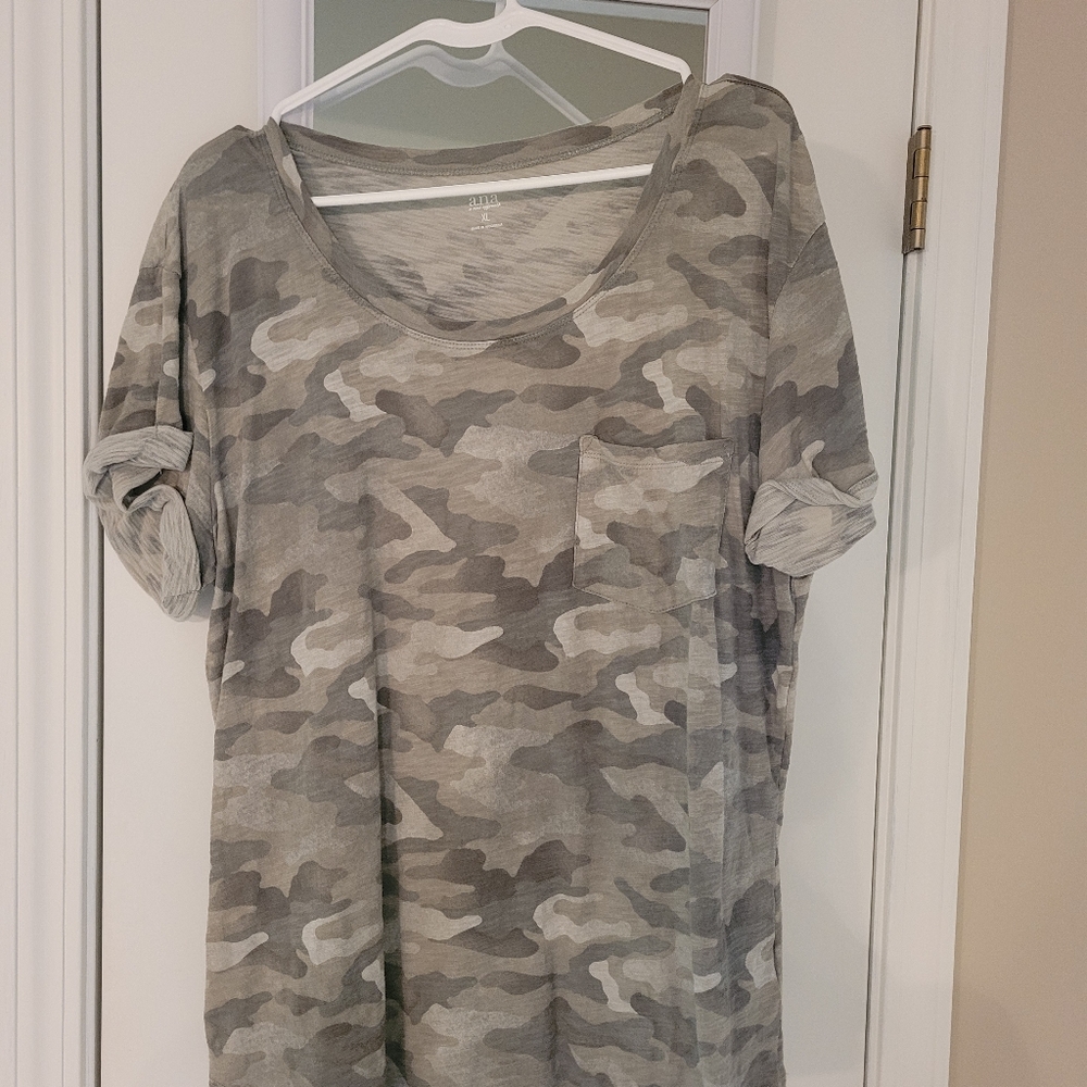 Ana camo short sleeve casual shirt